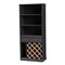 Baxton Studio Mattia Modern Dark Grey and Oak Finished Wood Wine Cabinet 150-9002 - alternate 1